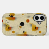 Beige & Amber Aardetone Geometrische Kunst Telefoo Case-Mate iPhone Case (Achterkant (horizontaal))