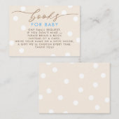 Beige and Blue Books For Baby Request Informatiekaartje (Voorkant / Achterkant)