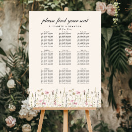 Beige and Boho Wildflower Wedding  Poster