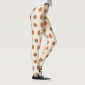 Beige and Brown Leaves  Leggings (Rechts)