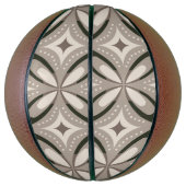 Beige and Brown Retro circular shapes Basketbal (Verticaal)
