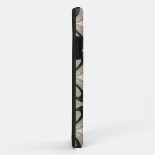 Beige and Brown Retro circular shapes Case-Mate iPhone Case (Achterkant/rechts)