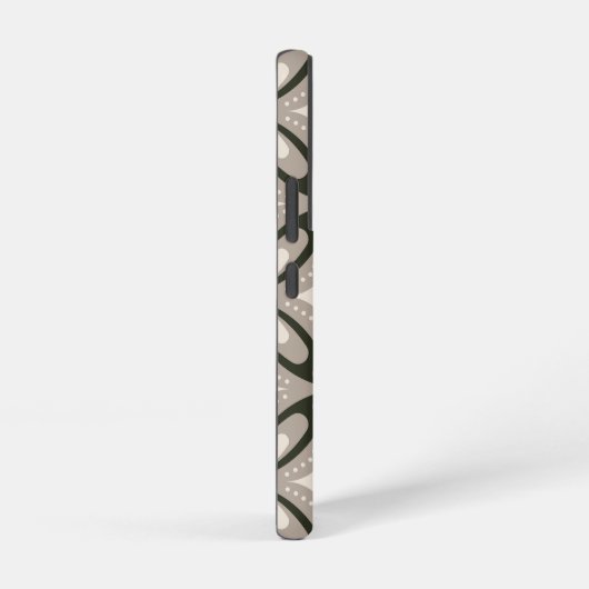 Beige and Brown Retro circular shapes Samsung Galaxy Hoesje (Rechterkant)