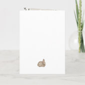 Beige and Cream Easter Bunny Pattern Holiday Card Bedankkaart (Achterkant)