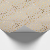 Beige and Gold Glitter City Stippen Cadeaupapier (Hoek)