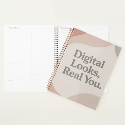 Beige and grey marble tones AI art  Planner (Display)