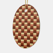 Beige and Rusty Color Blocks Keramisch Ornament (Links)