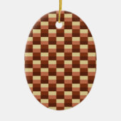 Beige and Rusty Color Blocks Keramisch Ornament (Voorkant)