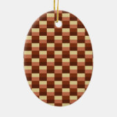 Beige and Rusty Color Blocks Keramisch Ornament (Achterkant)