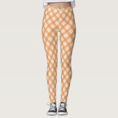 Beige and white checkered leggings displayed  (Voorkant)