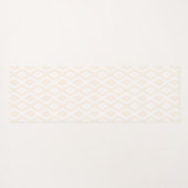 Beige and white diamond pattern yogamat (Achterkant (horizontaal))
