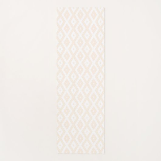 Beige and white diamond pattern yogamat (Voorkant)