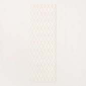 Beige and white diamond pattern yogamat (Achterkant)