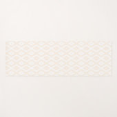 Beige and white diamond pattern yogamat (Voorkant (horizontaal))