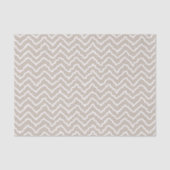 Beige And White Squiggly Chevron Zigzag Pattern Tissuepapier (Voorkant)