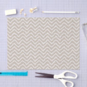 Beige And White Squiggly Chevron Zigzag Pattern Tissuepapier (Craft)