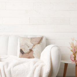 Beige and White Stone Marble Effect Kussen