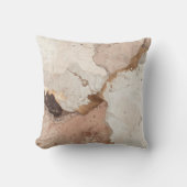 Beige and White Stone Marble Effect Kussen (Voorkant)