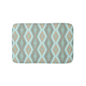 Beige Aqua Turquoise Mint Groene Pleinen Kunst Badmat (Voorkant)