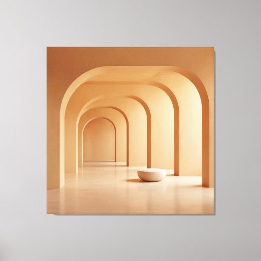 Beige Archway Hall Canvas Afdruk (Voorkant)