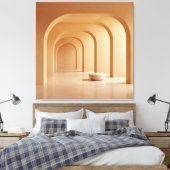 Beige Archway Hall Canvas Afdruk (Insitu (Slaapkamer))