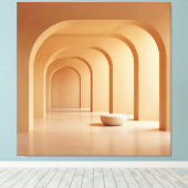 Beige Archway Hall Canvas Afdruk (Insitu (Houten vloer))