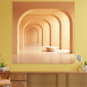 Beige Archway Hall Canvas Afdruk (Insitu (Woonkamer))