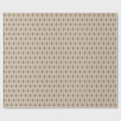 Beige Argyle-cadeauverpakkings papier (Vlak)