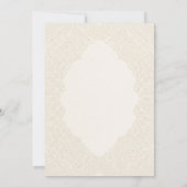 Beige Art Deco Bruiloft Kaart (Achterkant)