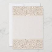Beige Art Deco Save the Date Kaart (Achterkant)