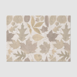 Beige Autumn Leaves met Damask Tissuepapier
