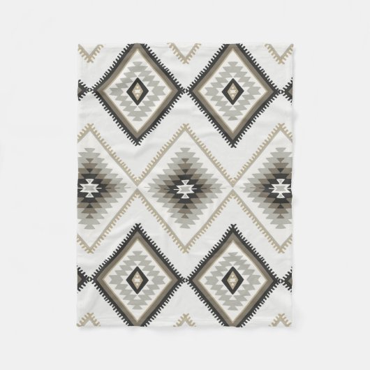 Beige Aztec Fleece Deken (Voorkant)
