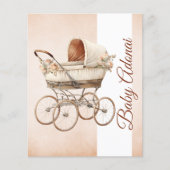 Beige Baby Carriage Bord Decoratie (Voorkant)