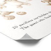 Beige Baby Clothes And Toys Pacifier Hunt Sign Poster (Hoek)