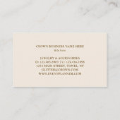 Beige Baby Gold Crown Visitekaartje (Achterkant)