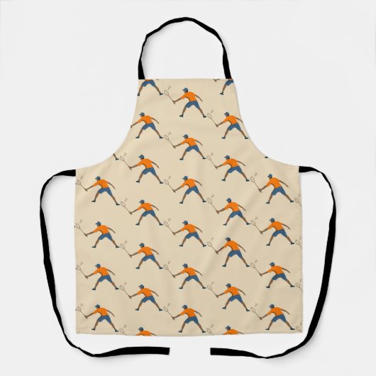 Beige Badminton Pattern Schort (Voorkant)