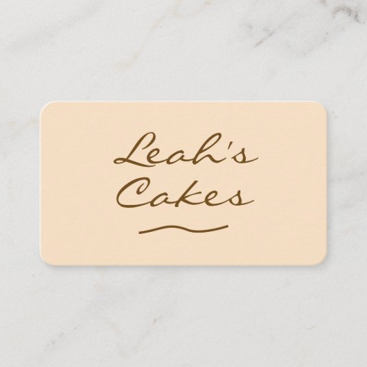 Beige Bakery Modern QR Code Zakelijke Kaart Visitekaartje (Voorkant)
