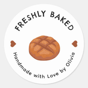Beige Bakkerij bedrijf Sticker