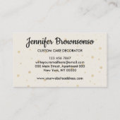 Beige Bakkerij Gebak Patisserie Loyalty Taarten Visitekaartje (Achterkant)