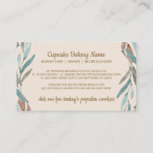Beige bakkerij Koken Rolling Pin Pastry Chef Visitekaartje (Achterkant)