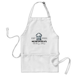 Beige Bakkerij Shop chef-kok Pet Logo Standaard Schort