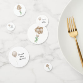 Beige ballonnen Baby shower Confetti