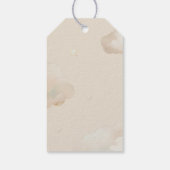 Beige ballonnen Baby Teddy 1st Verjaardag Bedankt Cadeaulabel (Achterkant)