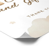 Beige ballonnen Teddy Bear Kaarten Cadeaus Poster (Hoek)