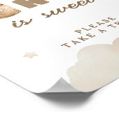 Beige Ballonnen Teddybeer Eén Is Lief Poster (Hoek)