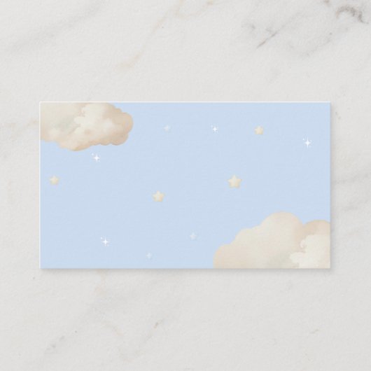 Beige Balloon Beer Luier Raffle Baby shower Informatiekaartje (Achterkant)