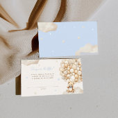 Beige Balloon Beer Luier Raffle Baby shower Informatiekaartje