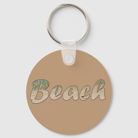 Beige Beach Sleutelhanger (Voorkant)