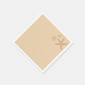 Beige Beach Thema Starfish Papieren servetten (Hoek)