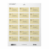Beige Beach thema Starfish retouradres Label (Full Sheet)